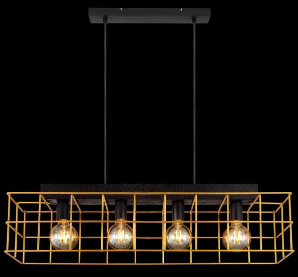 Industriële hanglamp Merril zwart - Afbeelding 5