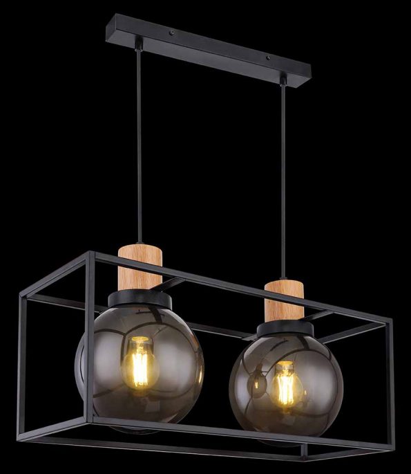 Industriële hanglamp Hilko zwart - Afbeelding 4