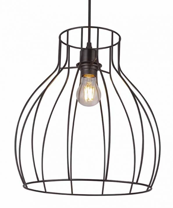 Industriële hanglamp Mina zwart ø 35 cm - Afbeelding 2