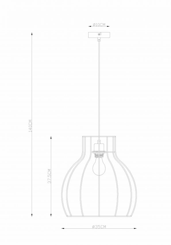 Industriële hanglamp Mina zwart ø 35 cm - Afbeelding 5