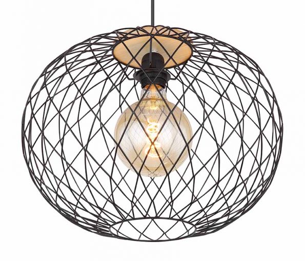 Industriële hanglamp Lacky zwart ø 40 cm - Afbeelding 2