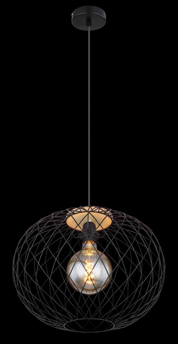 Industriële hanglamp Lacky zwart ø 40 cm - Afbeelding 3