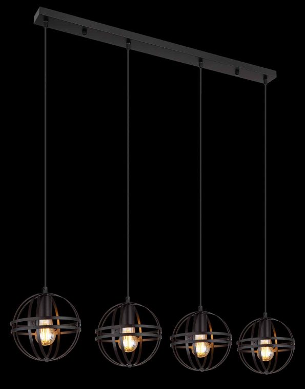 Industriële hanglamp Tamara zwart - Afbeelding 4