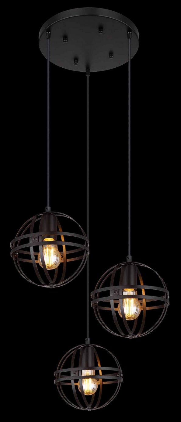 Industriële hanglamp Tamara zwart ø 47 cm - Afbeelding 3