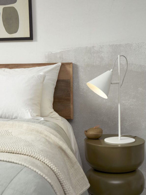 Industriële tafellamp Lisbon wit ø 15 cm - Afbeelding 10