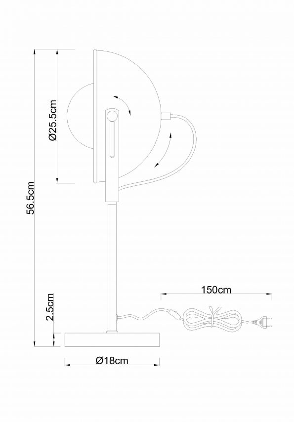Industriële tafellamp Xirena chroom - Afbeelding 3