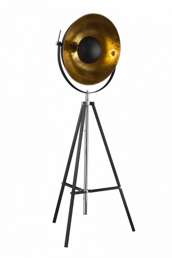 Industriële vloerlamp Xirena chroom ø 78 cm - Afbeelding 2