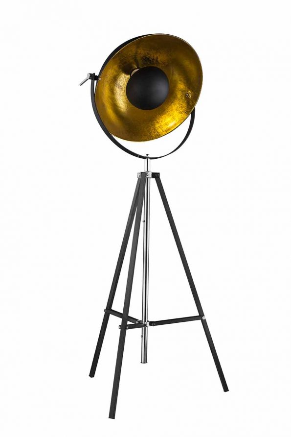 Industriële vloerlamp Xirena chroom ø 78 cm - Afbeelding 3