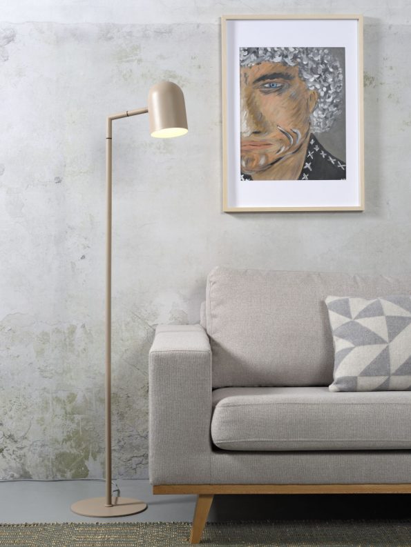 Industriële vloerlamp Marseille grijs - Afbeelding 2