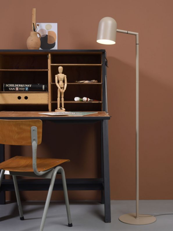 Industriële vloerlamp Marseille grijs - Afbeelding 5
