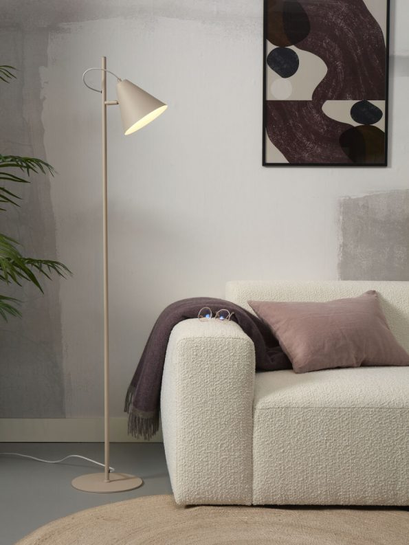 Industriële vloerlamp Lisbon grijs ø 18 cm - Afbeelding 2