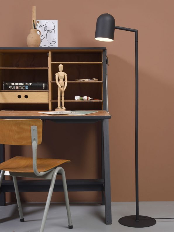 Industriële vloerlamp Marseille zwart - Afbeelding 5