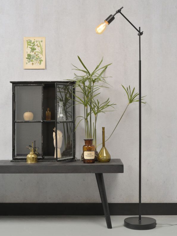 Industriële vloerlamp Sheffield zwart - Afbeelding 5