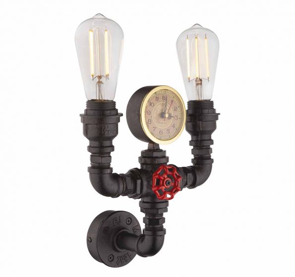 Industriële wandlamp Bayuda zwart - Afbeelding 2