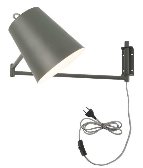 Industriële wandlamp Brisbane grijs - Afbeelding 8
