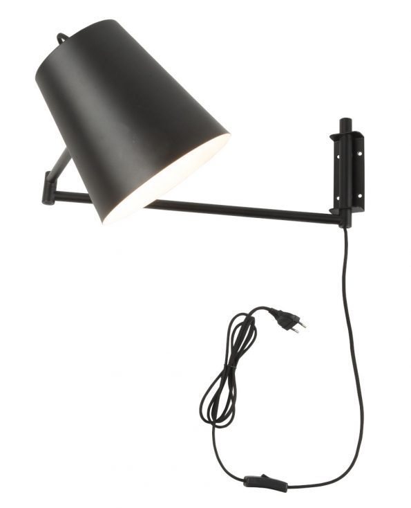 Industriële wandlamp Brisbane zwart - Afbeelding 8