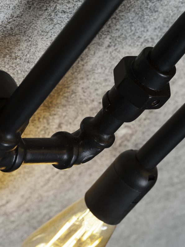 Industriële wandlamp Nashville zwart - Afbeelding 3
